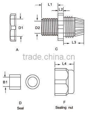 UL Nylon 66/Metal Cable Glands/Multi Size Flexible Pipe Cable Glands