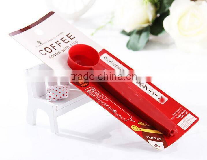 new design plastic Spoon with clip with seal function