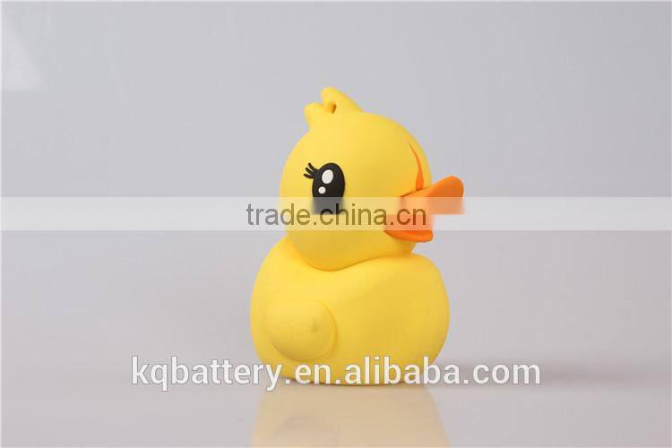 Cute Yellow Duck Design Portable Power Bank Charger