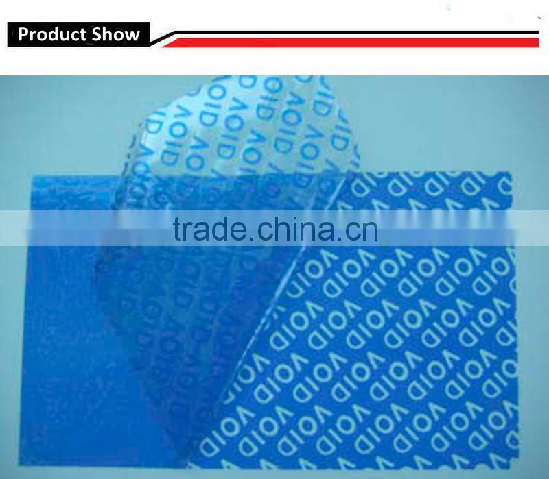 Bule Partial transfer Security VOID label Material