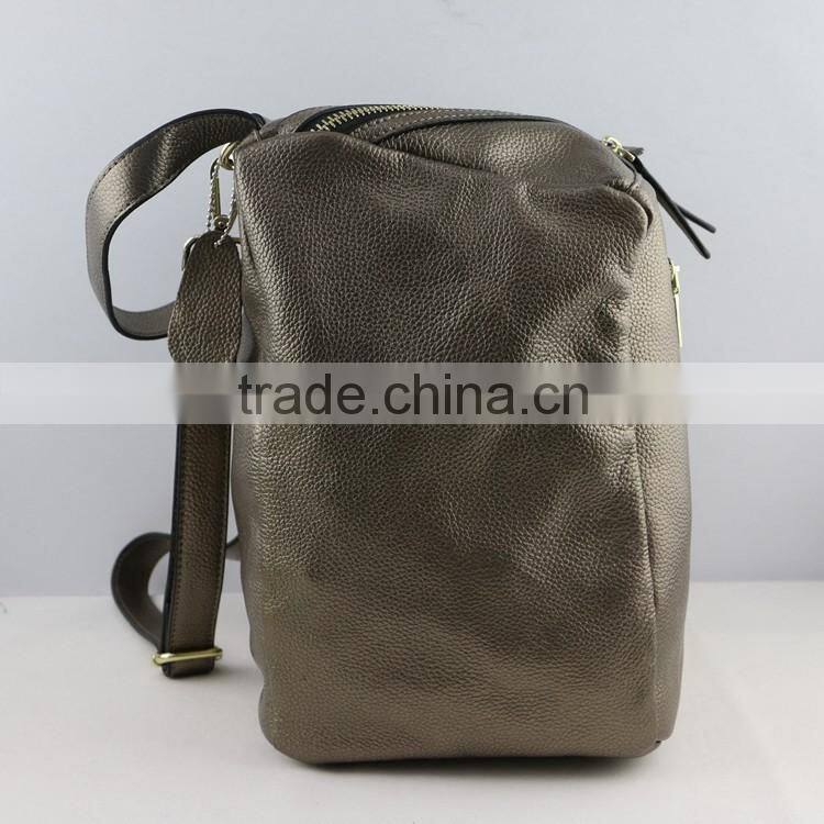 Trendy fashion designer new style ladies multifunction genuine leather backpack