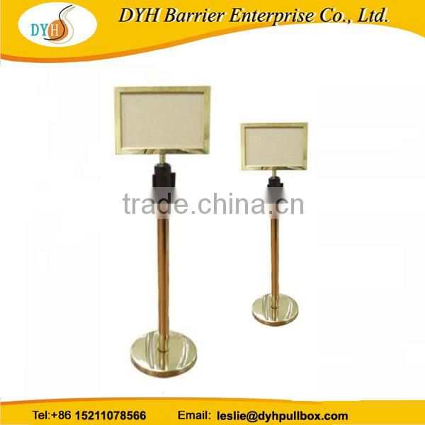 steel sign top for queue pole vertical sign board exhibition display barrier