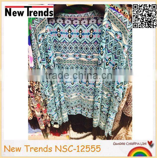 Zebra printing shawl kimono