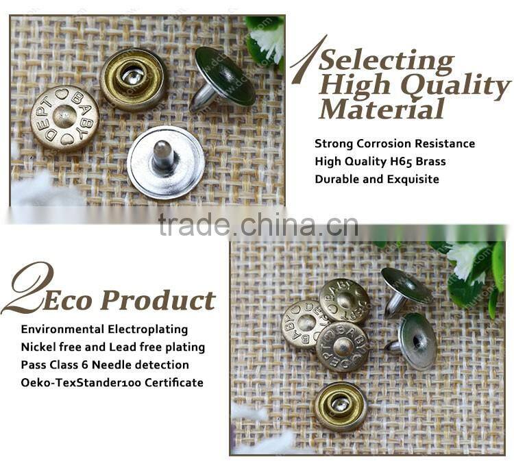 8MM Logo Customized Rivets for Jeans Shirt Rivet and Belt