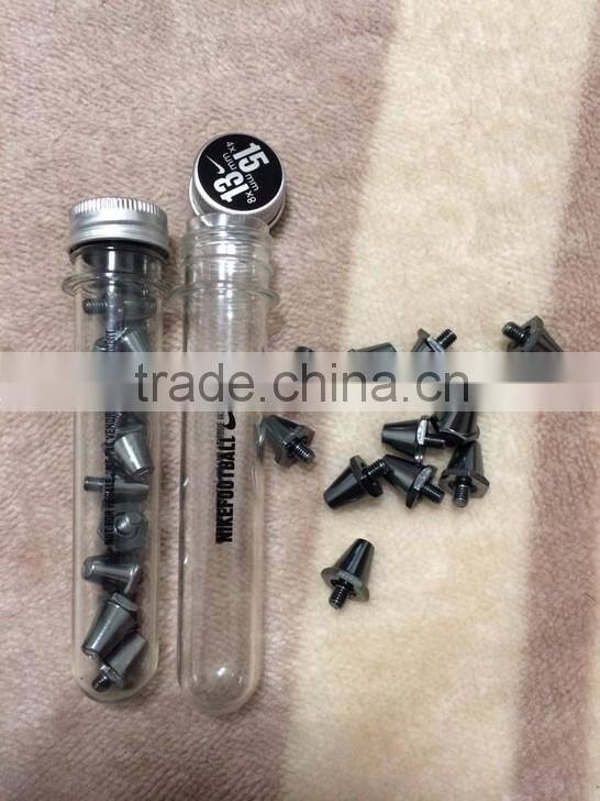 Test tube with aluminium screw caps