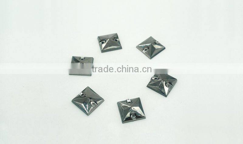 KC5 square rivoli 18*18 flat back sew on acrylic rhinestones for fashion decoration, craft making, garment bags accessories