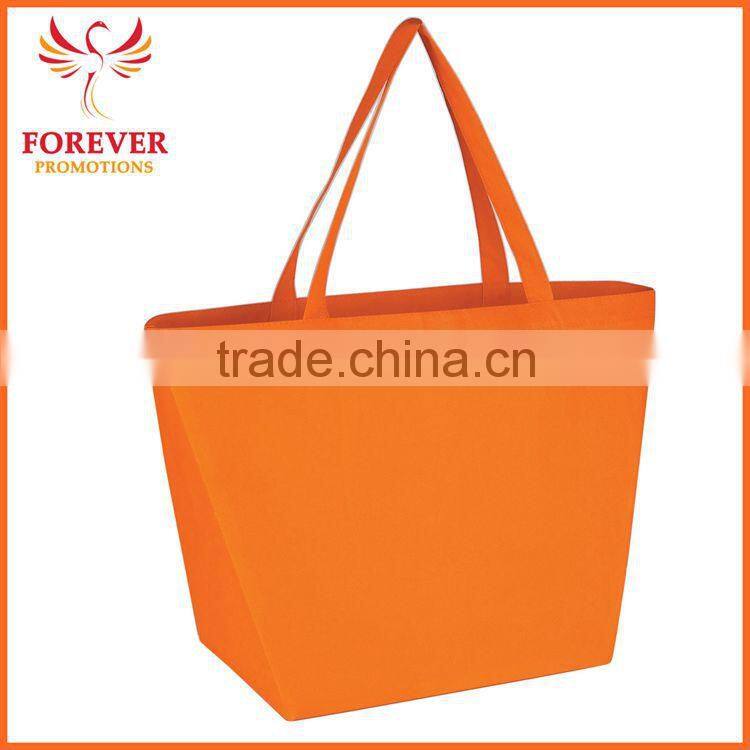 Custom Logo Printed Shopping Tote Recyclable Budget Reusable Green Non-woven Tote Shopping Bag
