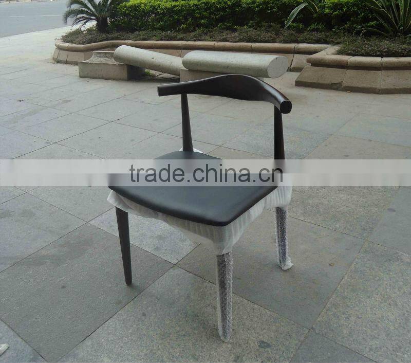 PU upholstered modern ash solid wood chair