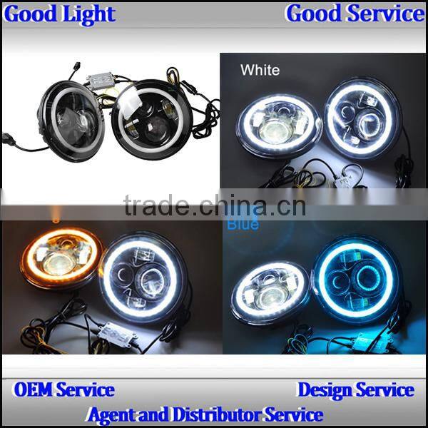 7 inch round led headlight for offroad, J-eep wrangler 7 inch led headlight, 7 inch round led headlight 12v 24v