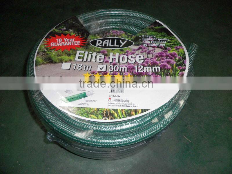 PVC Textile Braided hose knitting hose Garden Water Hose for supermarket