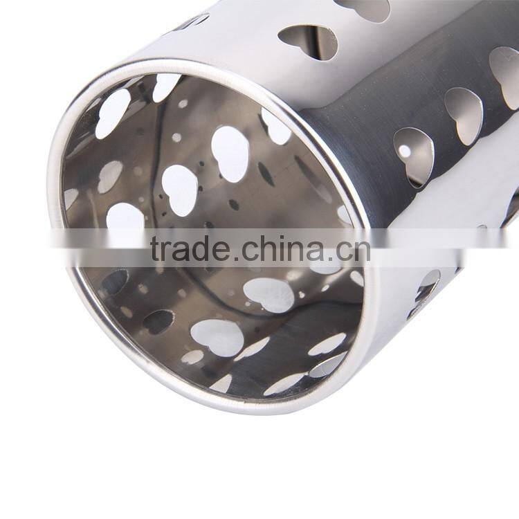 stainless steel chopstick fork & kitchen knife round holder/container