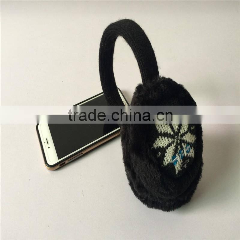 2016 Wireless Bluetooth Earmuffs Music Headset Stereo Headphone Winter Warm Knitted Earmuff