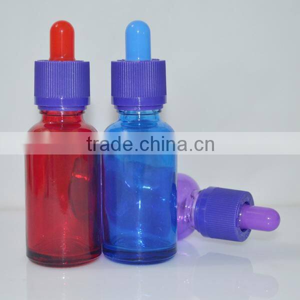 50 mlBoston Round purple glass dropper bottles with childproof dropper