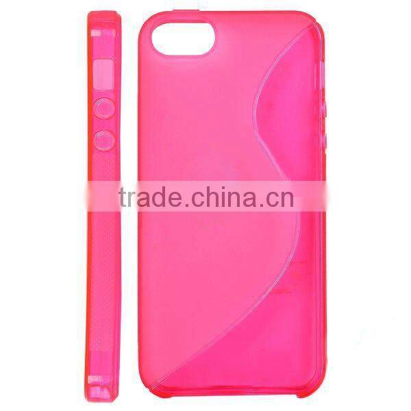 For iphone 5 black S-line Gel silicon Case Rubber Skin Tpu Cover