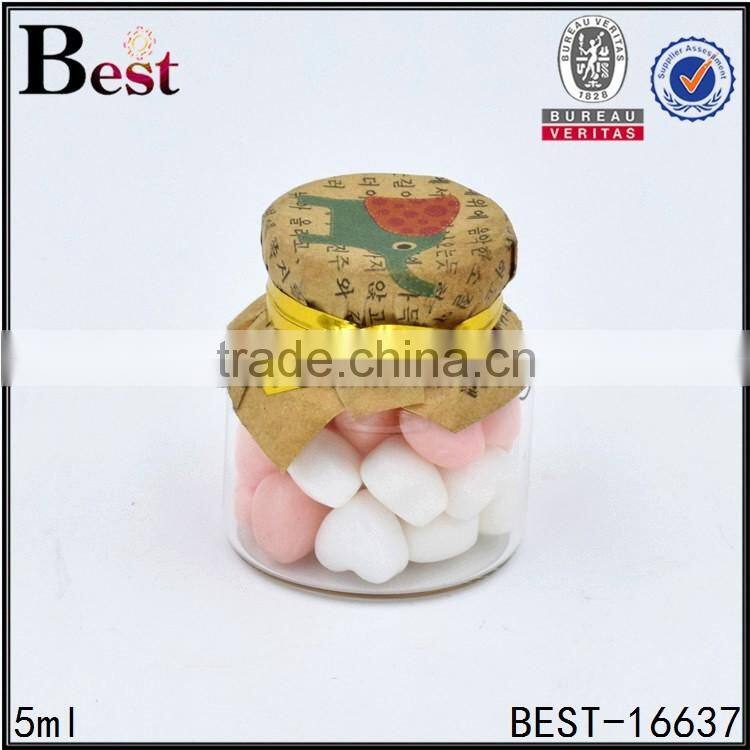 5ml 7ml 10ml glass food candy honey jar container wholesale paper seal