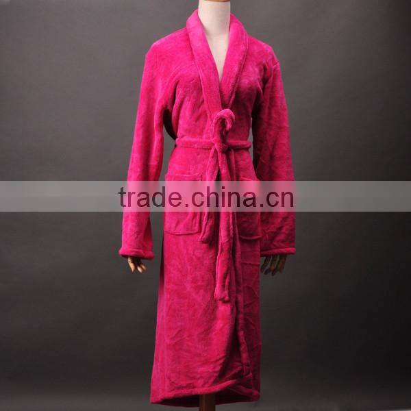 Wholesale Girls Red Flannel Fleece Bathrobe