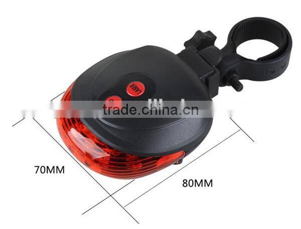 Flashing Bike Cycling 5 Led +2 laser Tail Light Waterproof Cycling Safety Bicycle Rear Lamp Warning Bike Laser