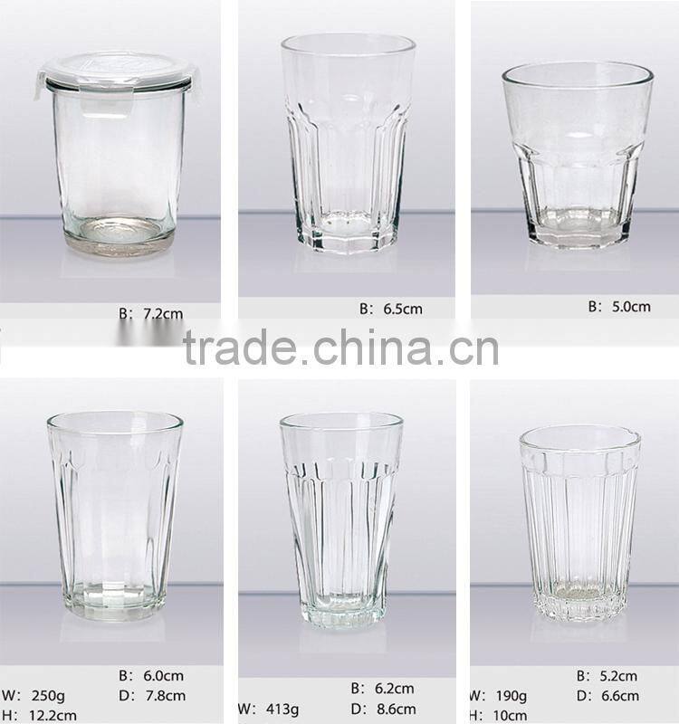 High quality customized strip glass cup/ tumbler