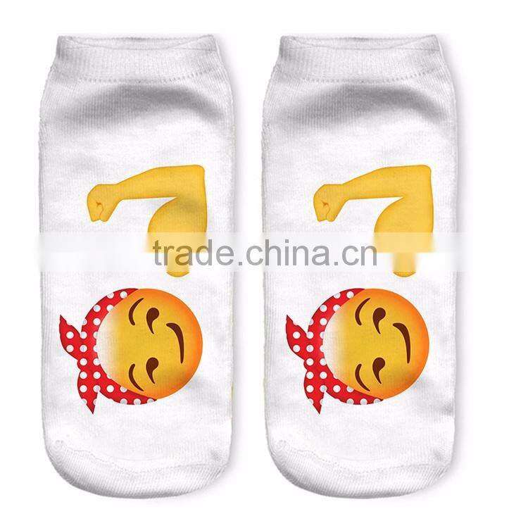 wholesale fashion custom print emoji socks