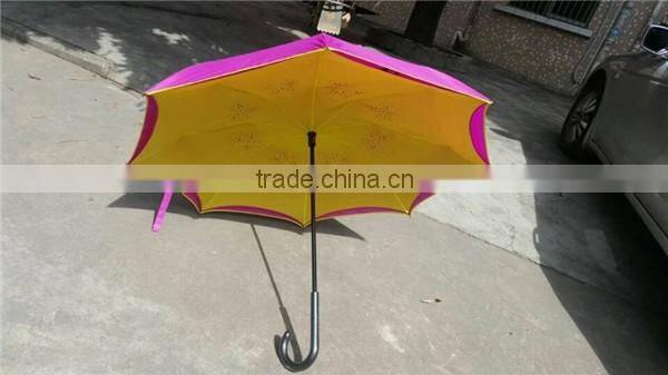 2016 J shape handle reverse umbrella, inverted umbrella, stay dry on rainy days