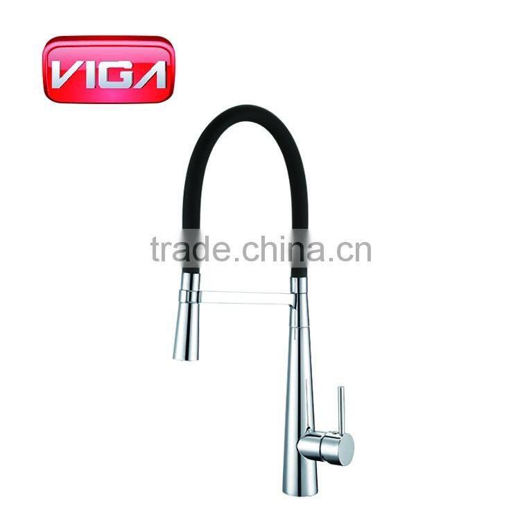 New Design Pull Out Brass Black Kitchen Faucet Mixer