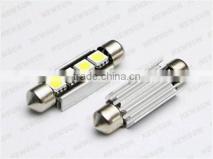 MOQ 20PCS 42mm CANBUS Festoon light 4 LED SMD5050 led dome festoon light white/green/blue/yellow/red Led dome light for Taxi