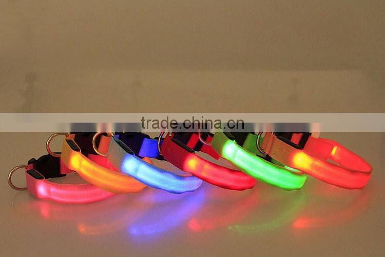 Chi-buy Wholesale LED Dog Collar Lighted Dog Collar Free Shipping on order 49usd