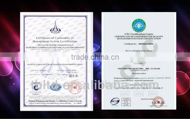 floor standing MDF bathroom furniture with mirror and ceramic basin