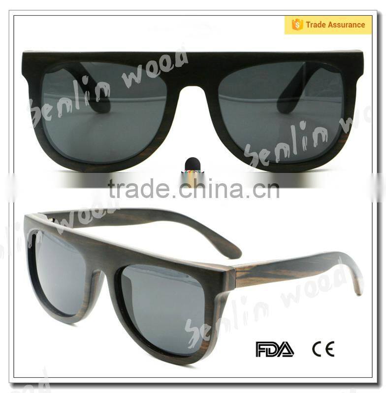Custom case colourful wood frame polarized sunglasses