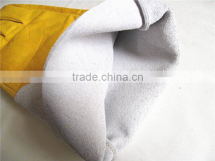 2015 Hot Sale Pig Grain Leather+Cow Split Leather Long Welder Gloves