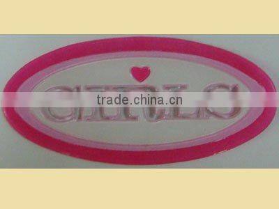 colorful skating cartoon label for kids