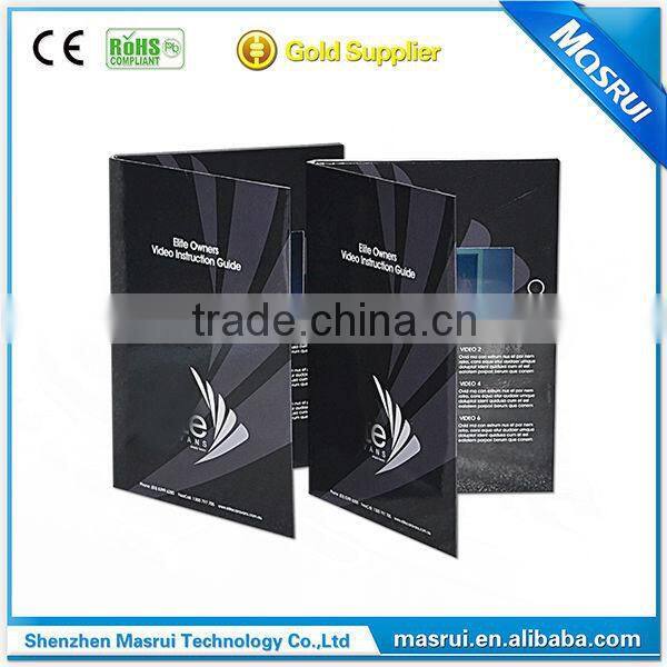 2.4 '' LCD Video Greeting Card LCD Video Brochure Digital video in folder