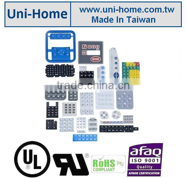 Taiwan made Compression molding silicone keypad for remote controller