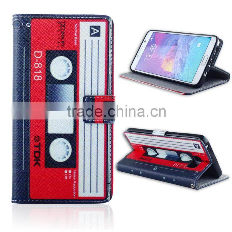 2015 Christmas Sales flip wallet leather case for samsung galaxy note 5 case for note 5