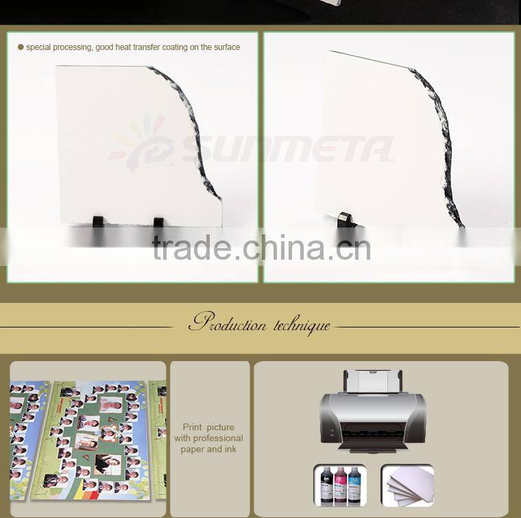 2015 Sunmeta manufacturer 3D sublimation heat press rock photo, slate