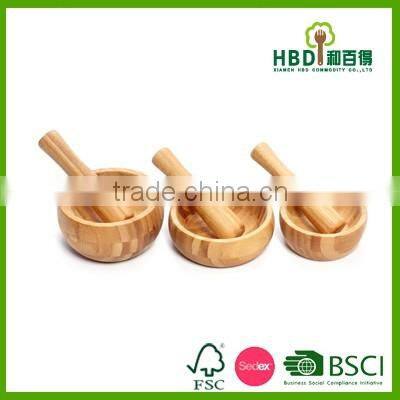 Hot new products for 2016 small cheap wood mortar and pestle with light weight