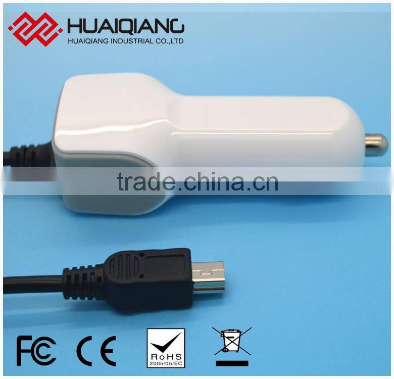 Certificate dual port car usb charger wholesale for cell phone charger