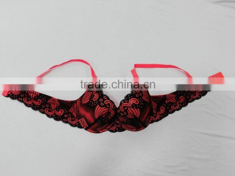 Sexy Women Embroidery Lace Lingerie Underwear Push-Up Brasexy Sponge Bra