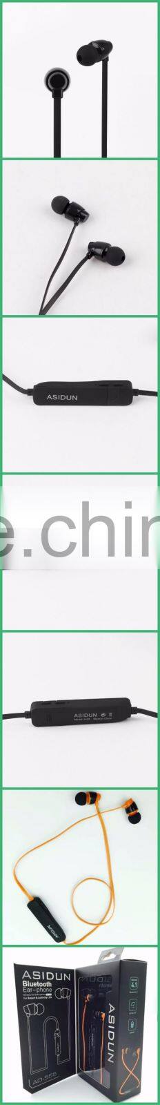 Wholesale promotional Shenzhen stereo bluetooth earbuds bluetooth 4.1 version earphone (OS-AD555)