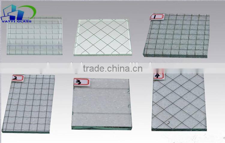 Qingdao Vatti manufacturer Top quality and best price pattern glass/clear wired patterned glass