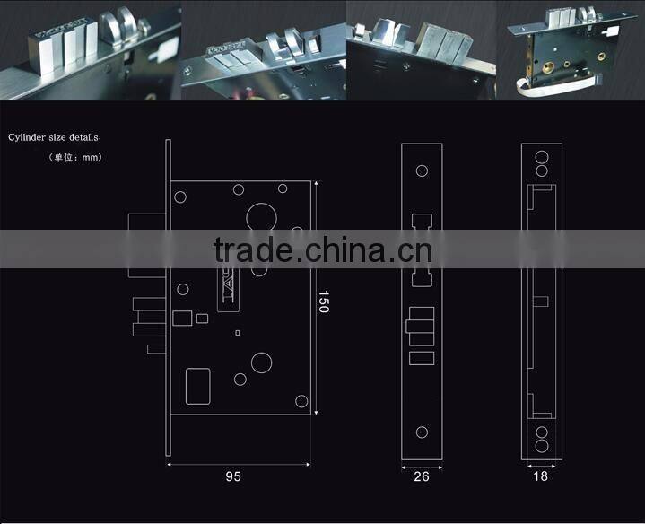 Electronic hotel lock RFID keyless door lock smart hotel lock