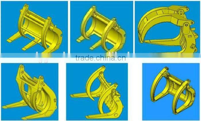 Customized PW95R-2 Excavator Log Grapple, PW95 Wearable Log Fork for sale