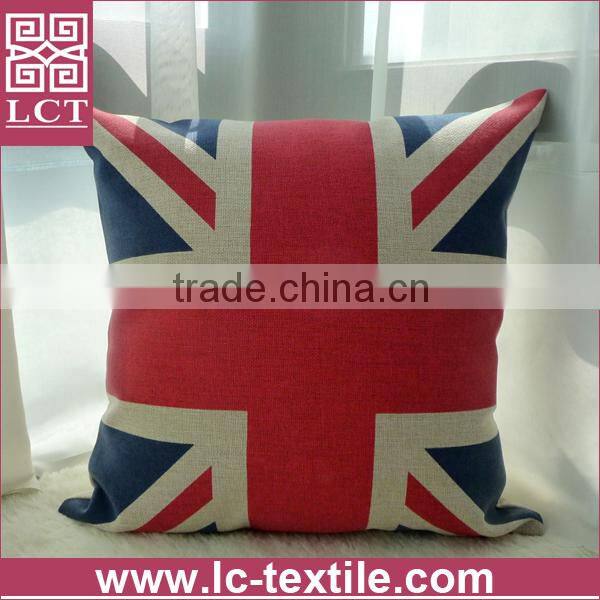 supply latest design custom silk screen printing linen cushion with concealed zipper(LCTP0038)