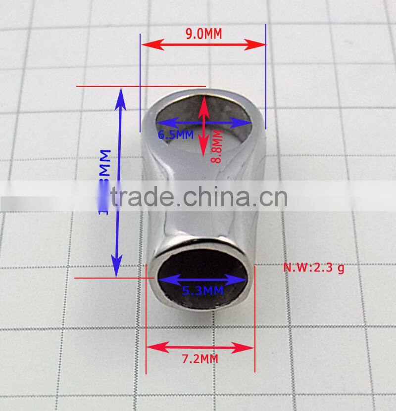 Fashion 316L stainless steel rope end caps for genuine leather rope bracelets or necklace