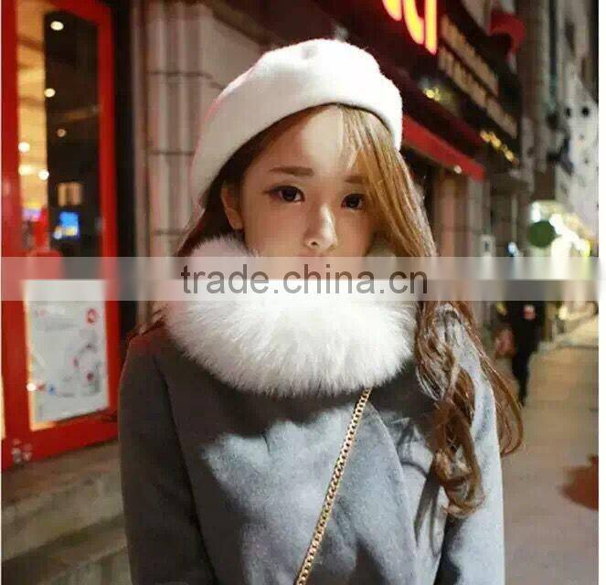 2015 fashionable multed color fox fur shawl for women