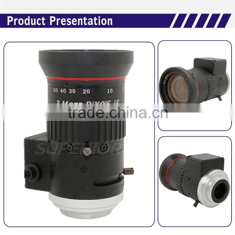 new product top quality 1/2.7inch F1.4 Mega Pixels manual cctv zoom lens for board camera 5-50mm