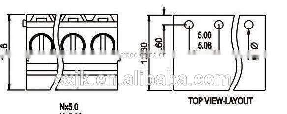 PCB Screw Terminal Block 2/3pole 5.0/5.08