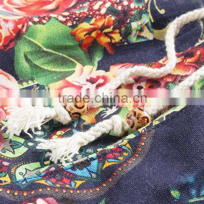 Summer 2015 Men's beach pants loose men casual linen summer shorts