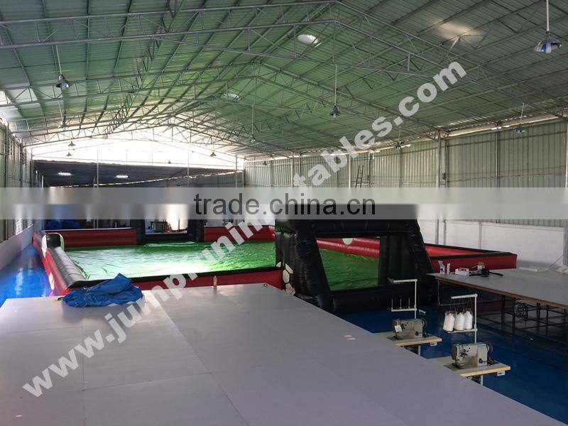 EN71 Human Soap Football custom size Jumpfun Inflatable water soccer picth/Football soap field for sale