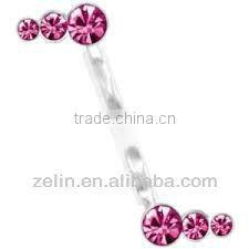 Love-shaped nipple piercing ring body jewelry